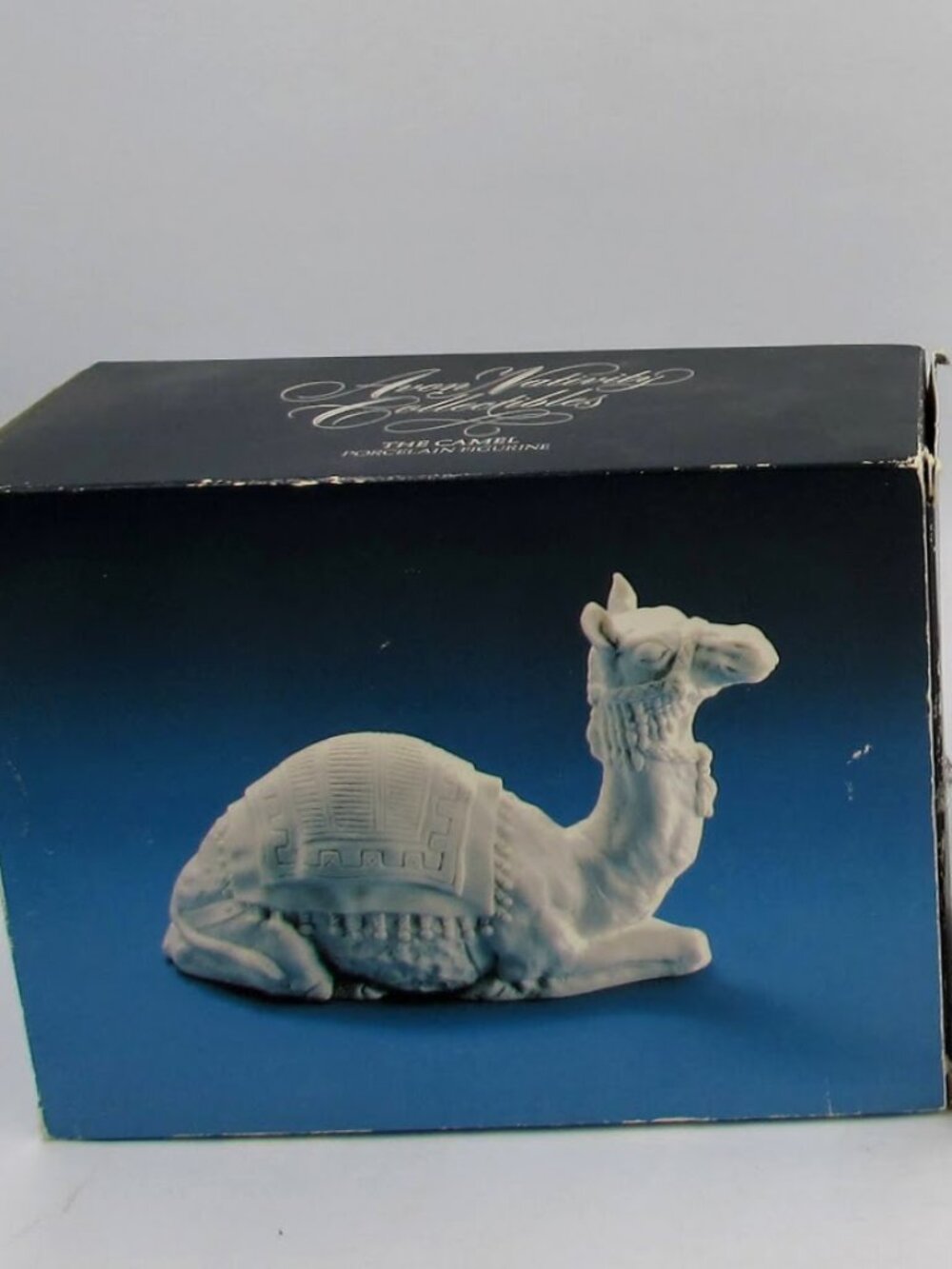 Avon Nativity Camel Figurine White Bisque Porcelain w/ Original Box 1984